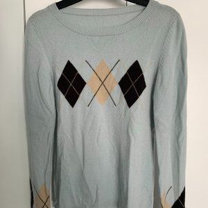 Juicy Couture 100% Cashmere Argyle Sweater